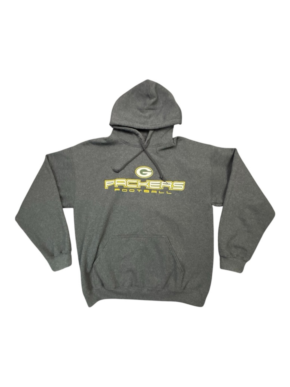 Green Bay Packers Sweatshirt Mens Large Gray NFL Football Hoodie Fleece Pullover
